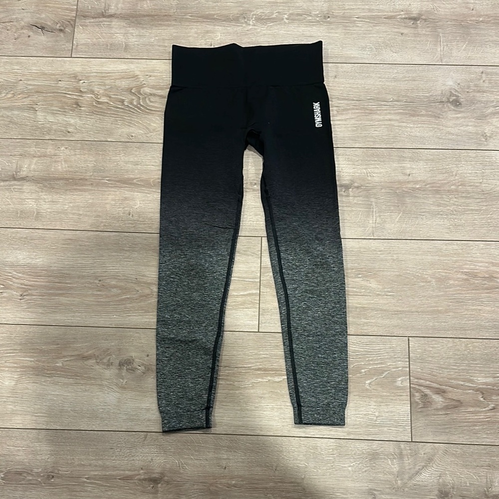 Gymshark Black and Gray Gradient Leggings